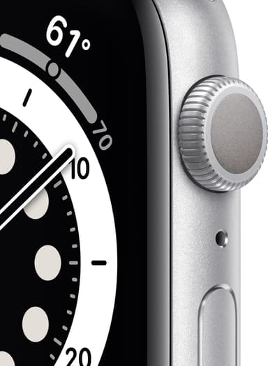 Apple Watch Series 6 44mm GPS (silver alu/vit sportarmband)