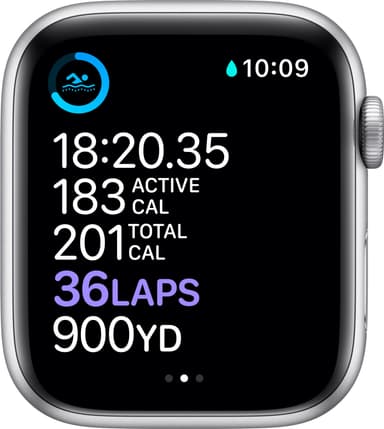 Apple Watch Series 6 44mm GPS (silver alu/vit sportarmband)