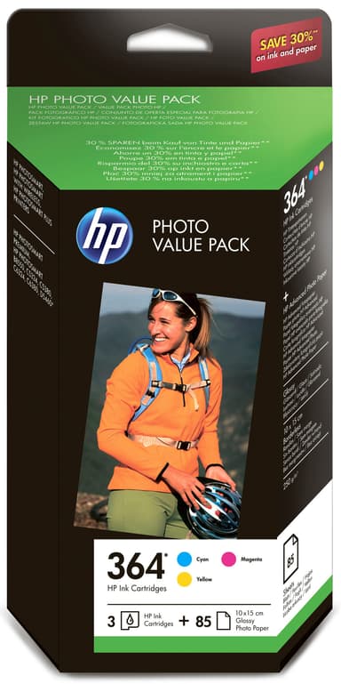 HP Bläckpatroner 364 Combo Photo Value Pack Cyan Magenta Gul