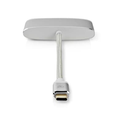 Nedis USB Multi-Port Adapter | USB 3.2 Gen 1 | USB-Câ„¢ Hane | USB-A Hona / USB-Câ„¢ Hona / VGA hona 15p | 5 Gbps | 0.20 m | Rund | Guldplaterad | Flätad / Nylon | Silver | Kartong med täckt fönster