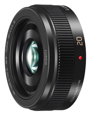 Panasonic Lumix G Vario 20mm fast objektiv (svart)