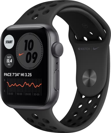 Apple Watch Nike SE 44mm GPS (grey alu/svart sportarmband) - Smartwatch