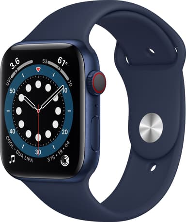 Apple Watch Series 6 44mm GPS+Cellular (blå alu/navy sportarmband)