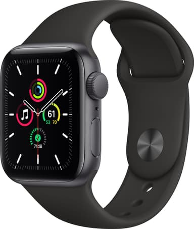 Apple Watch SE 40mm GPS (space gray alu/svart sportarmband)