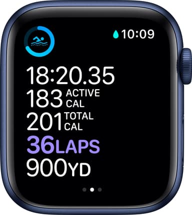 Apple Watch Series 6 44mm GPS+Cellular (blå alu/navy sportarmband)