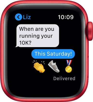 Apple Watch Series 6 40mm GPS+Cellular (röd alu/röd sportarmband)