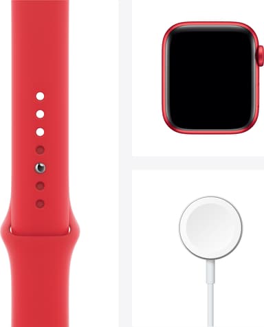 Apple Watch Series 6 40mm GPS+Cellular (röd alu/röd sportarmband)