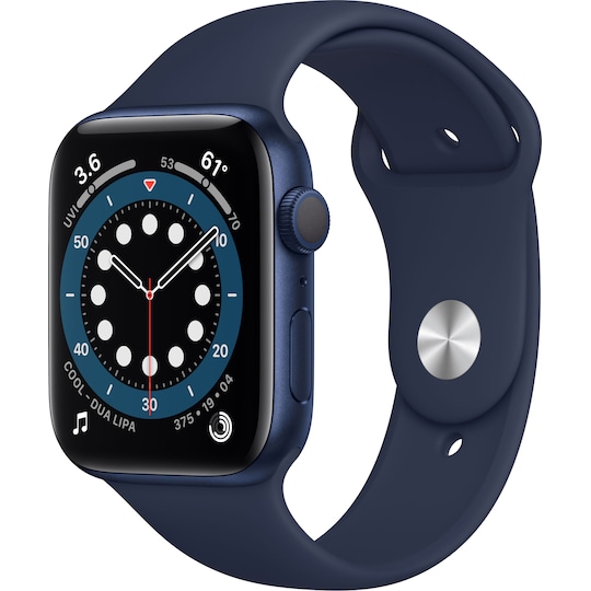 Apple Watch Series 6 44mm GPS (blå alu/navy sportarmband)