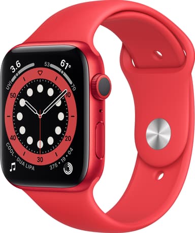 Apple Watch Series 6 44mm GPS (röd/röd sportarmband)