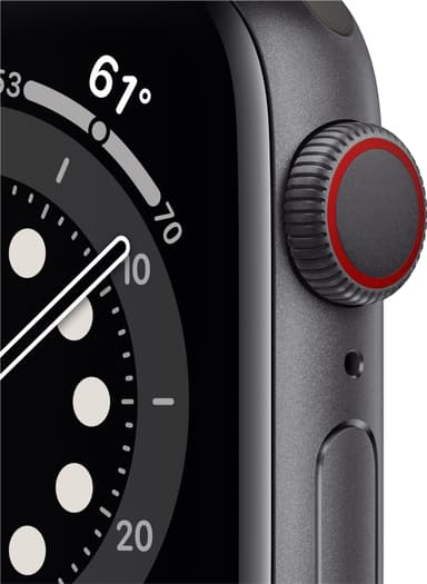 Apple Watch Series 6 40mm GPS+Cell (space gray alu/svart sportarmband)