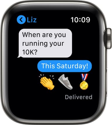 Apple Watch Series 6 44mm GPS+Cellular (graf stål/svart sportarmband)
