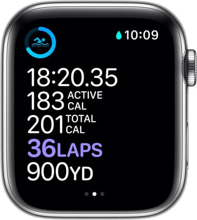 Apple Watch Series 6 44mm GPS+Cellular (silver stål/silver Mil. loop)