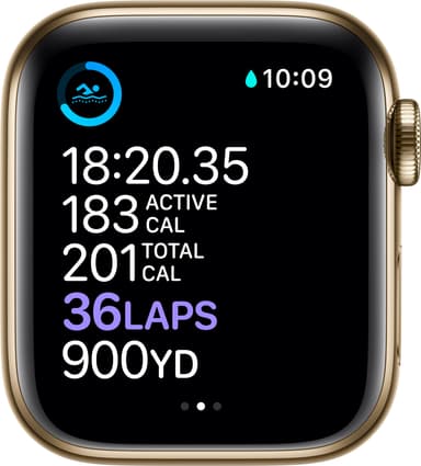 Apple Watch Series 6 40mm GPS+Cellular (guld stål/guld Milanese Loop)
