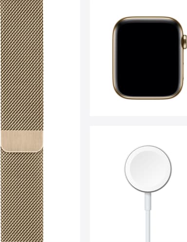 Apple Watch Series 6 44mm GPS+Cellular (guld stål/guld Mil. loop)