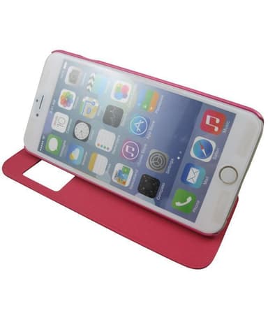 Smart flip-case för iPhone 6 Plus, Square (Cerise)