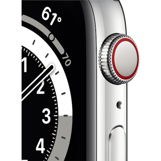 Apple Watch Series 6 44mm GPS+Cellular (silver stål/silver Mil. loop)