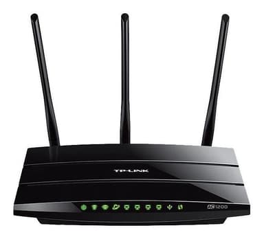 TP-Link Trådlös Dual Band router, AC1200, 4xLAN Gigabit, USB, svart
