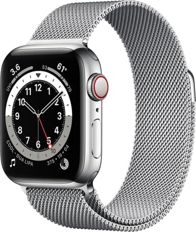 Apple Watch Series 6 40mm GPS+Cellular (slr stål/slr Milanese loop)