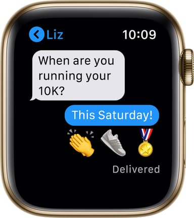 Apple Watch Series 6 44mm GPS+Cellular (guld stål/guld Mil. loop)