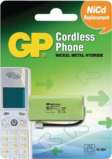 GP Batteripack trådlös telefon NiMH 2.4 V 400 mAh (220436C1)