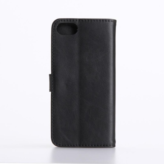 Plånboksväska i läder till iPhone 7/ iPhone 8, Svart