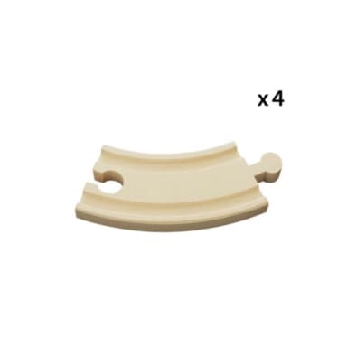 Brio 33337 Korta Böjda Skenor 4 St