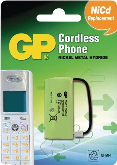 GP Batteripack trådlös telefon NiMH 2.4 V 600 mAh (220356C1)