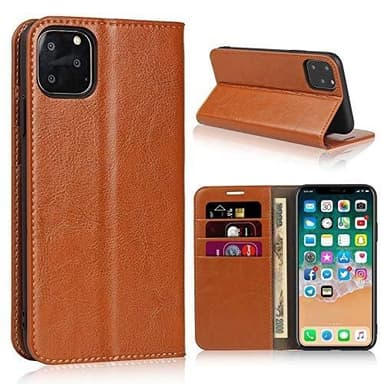 Plånboksväska till iPhone 11 Pro, Brun