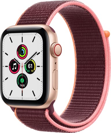 Apple Watch SE 44mm GPS+Cellular (guld alu/lila sportloop)