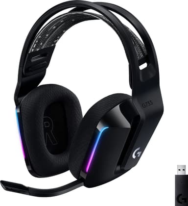 Logitech G733 Lightspeed RGB gamingheadset (svart)