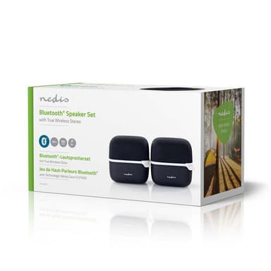 Bluetooth®-högtalare | 15 W | Äkta trådlös stereo (TWS) | 2 delar | Svart/vit