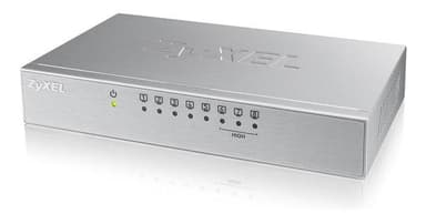 ZyXEL ES-108A v3, 8-Portars switch, 10/100Mbps, aluminium, grå