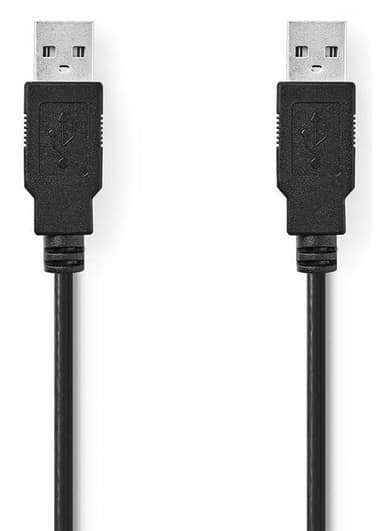 USB 2.0 Cable | A Male - A Male | 2.0 m | Svart