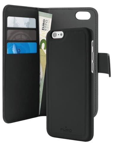 Puro Magnet plånbok iPhone 6/7/8/SE Gen. 2/3 (svart)