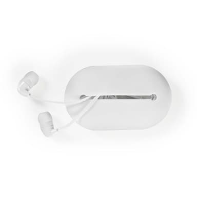 Hörlurar med sladd | In-ear | Resebag | 1.2 m flatkabel | Vit