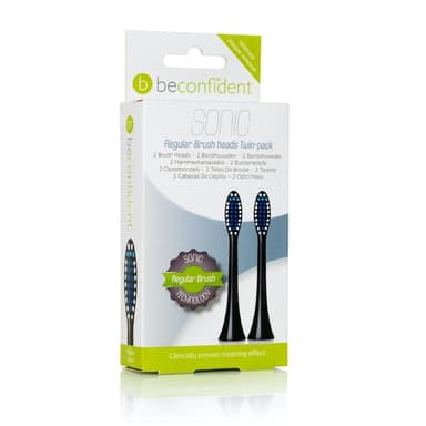 2-pack Sonic Tandborsthuvuden Regular Svart