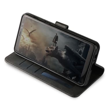 LC.IMEEKE Wallet Case till Samsung Galaxy A8 (2018) - Svart