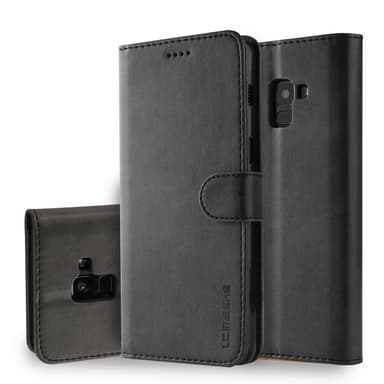 LC.IMEEKE Wallet Case till Samsung Galaxy A8 (2018) - Svart