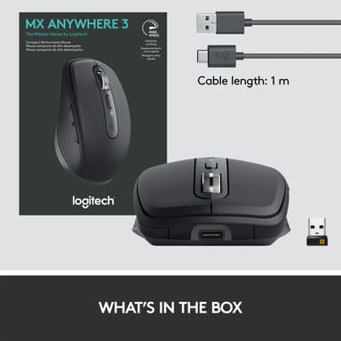 Logitech MX Anywhere 3 trådlös mus (grafit)