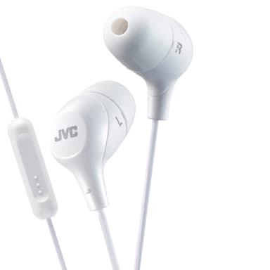 JVC Marshmallow HA-FX38M in-ear hörlurar (vit) JVC Marshmallow HA-FX38M in-ear hörlurar (vit)