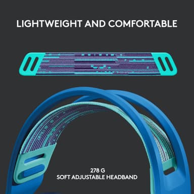 Logitech G733 Lightspeed RGB gamingheadset (blått)