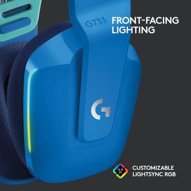 Logitech G733 Lightspeed RGB gamingheadset (blått)