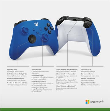 Microsoft Xbox trådlös kontroll för Xbox Series X och S (shock blue)