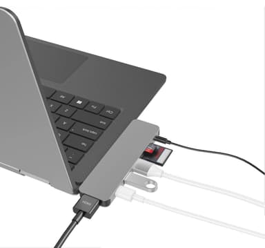 Hyperdrive Solo 7-i-1 multi-adapter för MacBook (grå)