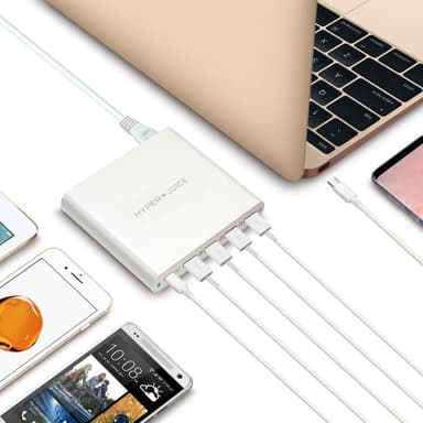 HyperJuice 4-i-1 USB-C adapter (vit) HyperJuice 4-i-1 USB-C adapter (vit)