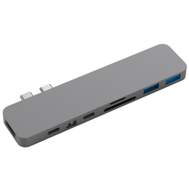 Hyperdrive 8-i-1 Pro multi-adapter till MacBook (grå) Hyperdrive 8-i-1 Pro multi-adapter till MacBook (grå)