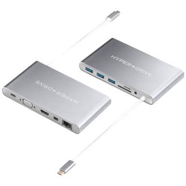 Hyperdrive Ultimate 11-i-1 multi-adapter (grå) Hyperdrive Ultimate 11-i-1 multi-adapter (grå)