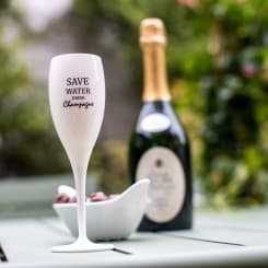 Champagneglas med print 6-pack, Save water drink champagne