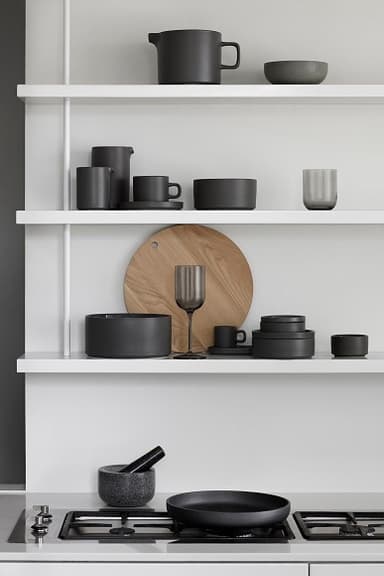 PILAR, Set med 2 kaffemuggar & fat, 4 delar Mirage Grey