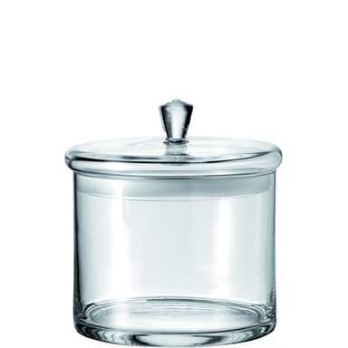 Glasburk med lock 20x18cm
